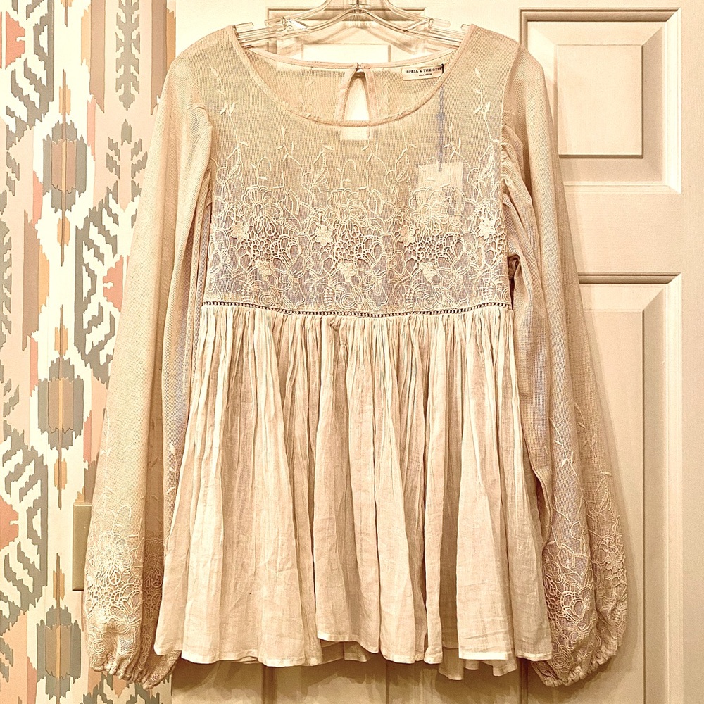 🌺🎉HP🎉🌺 NWT Spell & The Gypsy Scorpio Embroidered Blouse - Picture 15 of 16